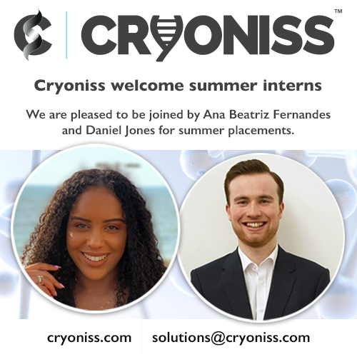 Cryoniss welcome summer interns
