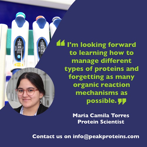 Peak Proteins Welcomes Maria Camila Torres