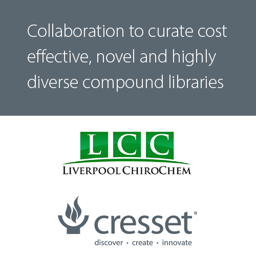Cresset and Liverpool ChiroChem announce collaboration to curate cost effective, novel and highly diverse compound libraries