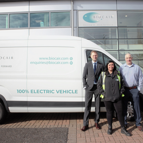 Biocair commits to its sustainability ambitions by introducing  electric vehicles