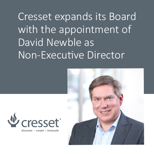 Cresset expands its Board with the appointment of David Newble as Non-Executive Director